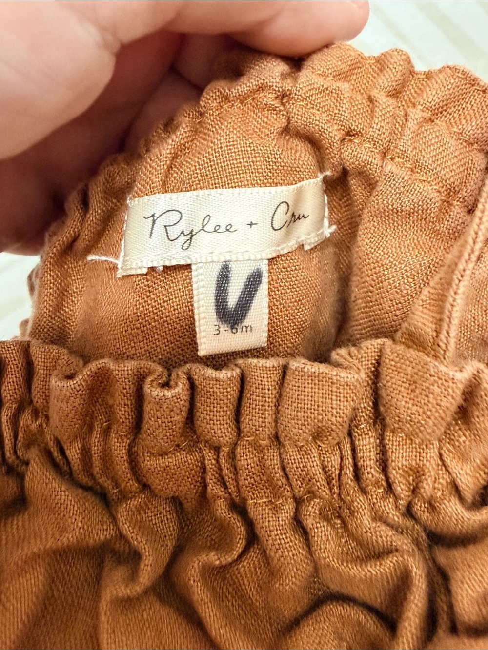 Rylee & Cru Ruffle Romper Eyelet 3/6m - Picture 3 of 3
